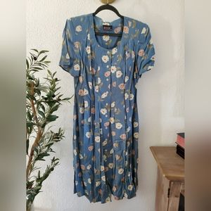 Vintage 90's MHM Melissa Harper Midi Floral Lightweight Dress Size M-L